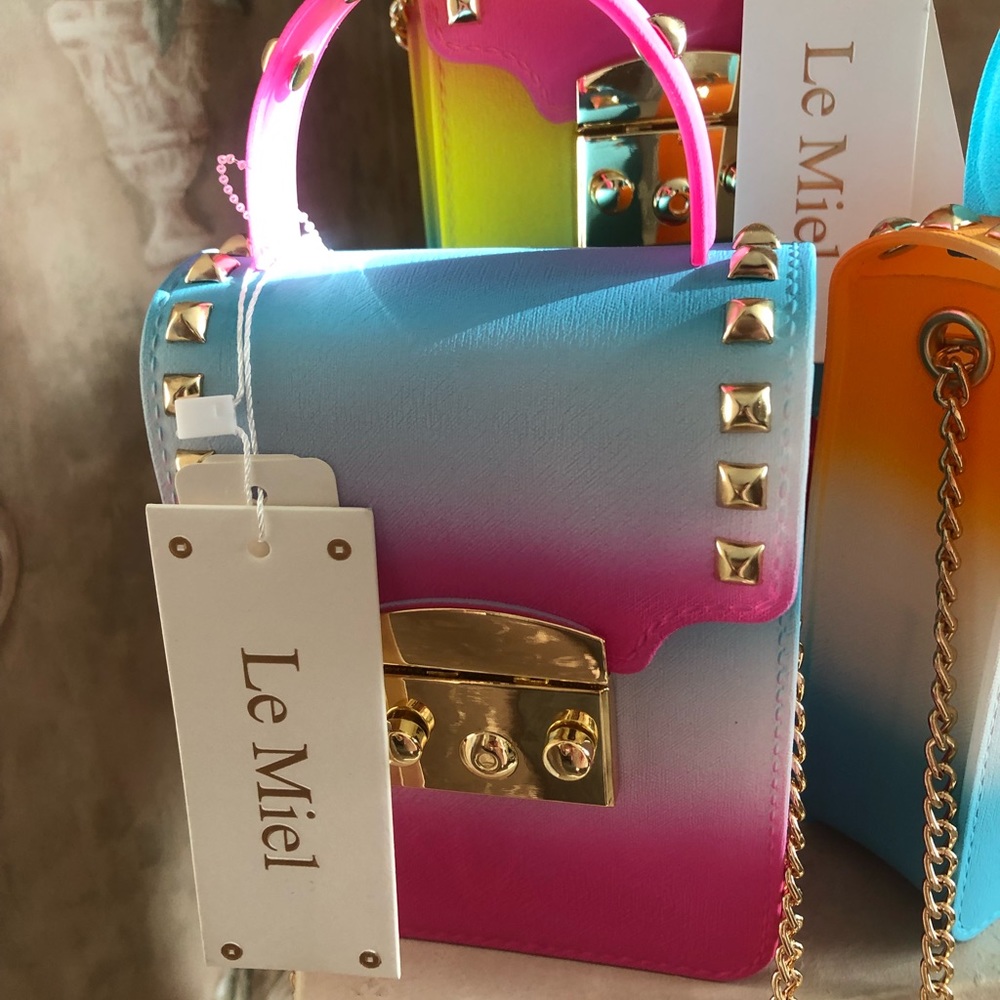 LE MIEL CROSS BODY OMBRÉ VEGAN BAGS NWT - Picture 3 of 5